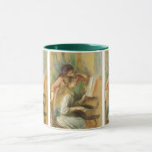 Jonge meisjes in Piano door Pierre Renoir Mok (Midden)