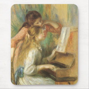 Jonge meisjes in Piano door Pierre Renoir Muismat
