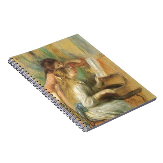 Jonge meisjes in Piano door Pierre Renoir Notitieboek (Rechterzijde)