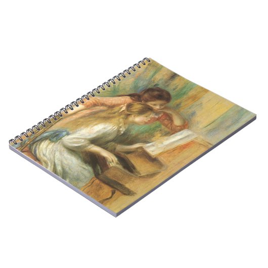 Jonge meisjes in Piano door Pierre Renoir Notitieboek (Linkerzijde)
