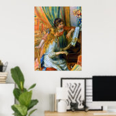 Jonge meisjes in Piano door Pierre Renoir Poster (Thuiskantoor)