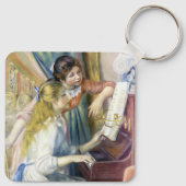 Jonge meisjes in Piano door Pierre Renoir Sleutelhanger (Achterkant)