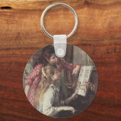 Jonge meisjes in Piano door Pierre Renoir Sleutelhanger (Voorkant)