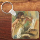 Jonge meisjes in Piano door Pierre Renoir Sleutelhanger (Voorkant)