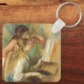 Jonge meisjes in Piano door Pierre Renoir Sleutelhanger (Achterkant)