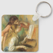 Jonge meisjes in Piano door Pierre Renoir Sleutelhanger (Achterkant)