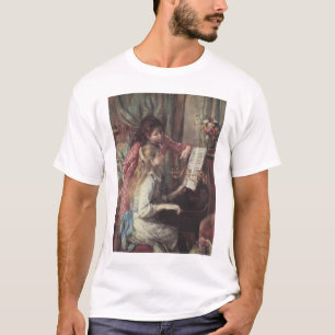 Jonge meisjes in Piano door Pierre Renoir T-shirt
