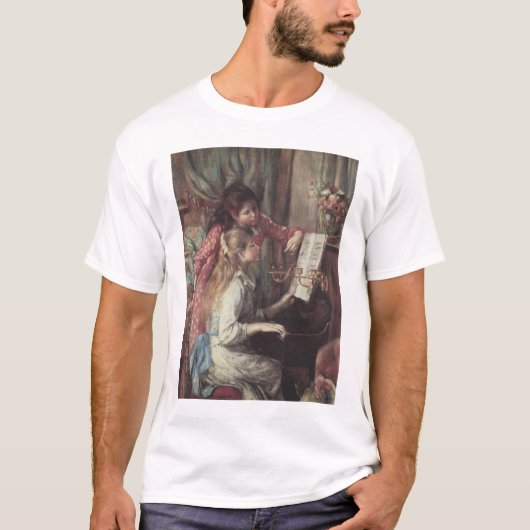 Jonge meisjes in Piano door Pierre Renoir T-shirt (Voorkant)