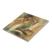 Jonge meisjes in Piano door Pierre Renoir Tegeltje (Zijkant)