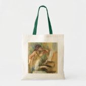 Jonge meisjes in Piano door Pierre Renoir Tote Bag (Voorkant)