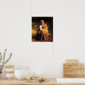 Jonge meisjes met Lamb Poster (Keuken)