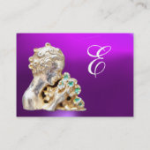 JONGE MEISJES MET STROMEN MONOGRAM Gold, Paars Visitekaartje (Achterkant)