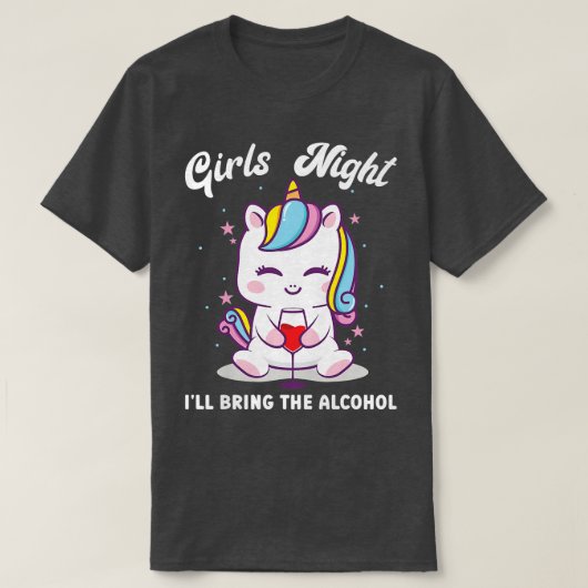 Jonge meisjes 's avonds Ik breng de alcohol eenhoo T-shirt (Design voorkant)