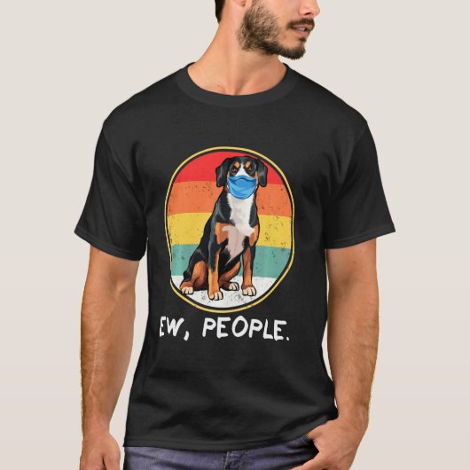  jonge mensen Entlebucher Mountain Dog Wearing T-shirt (Voorkant)