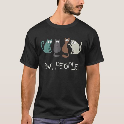 Jonge mensen Funny Black Cat Cute Meowy Kitty Cat T-shirt (Voorkant)