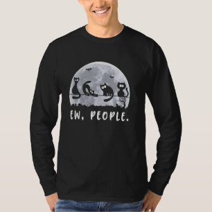 Jonge mensen Funny Black Cat Halloween Costume Cut T-shirt