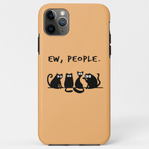 Jonge mensen Funny Meowy Black Cats Case-Mate iPhone Case