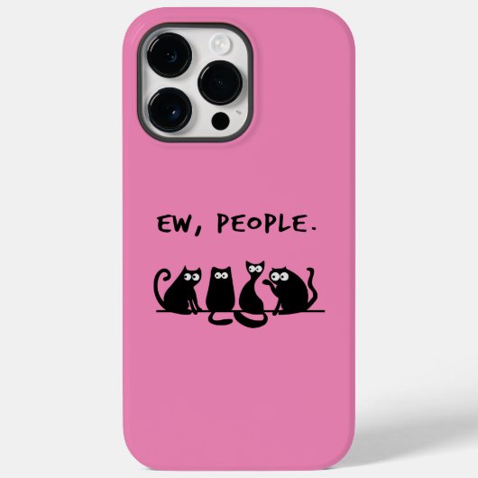 Jonge mensen Funny Meowy Black Cats Case-Mate iPhone Case (Achterkant)