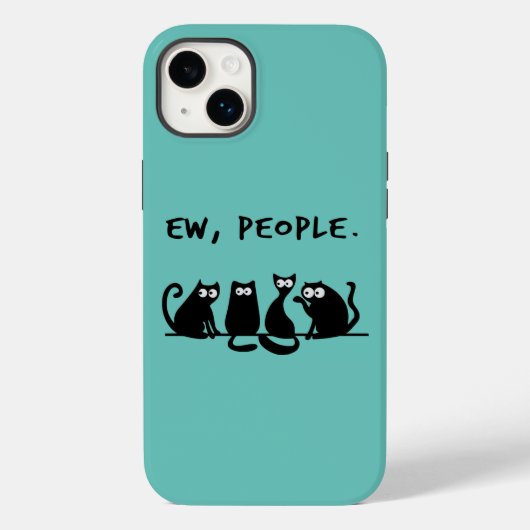 Jonge mensen Funny Meowy Black Cats Case-Mate iPhone Case (Achterkant)