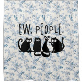Jonge mensen Funny Meowy Black Cats Douchegordijn (Voorkant)