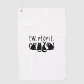 Jonge mensen Funny Meowy Black Cats Golfhanddoek (Voorkant)