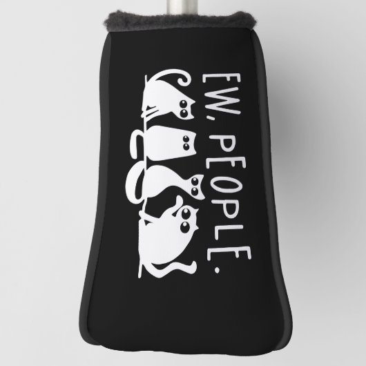 Jonge mensen Funny Meowy Black Cats Golfheadcover (Draai 90)