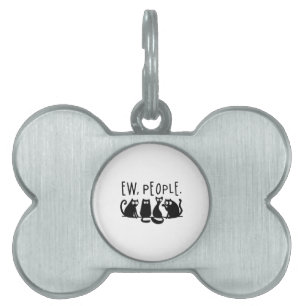 Jonge mensen Funny Meowy Black Cats Huisdieren Naamplaatje