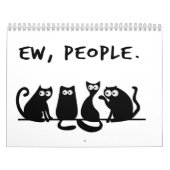 Jonge mensen Funny Meowy Black Cats Kalender (Hoes)