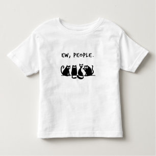 Jonge mensen Funny Meowy Black Cats Kinder Shirts