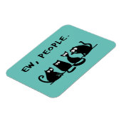 Jonge mensen Funny Meowy Black Cats Magneet (Linkerzijde)