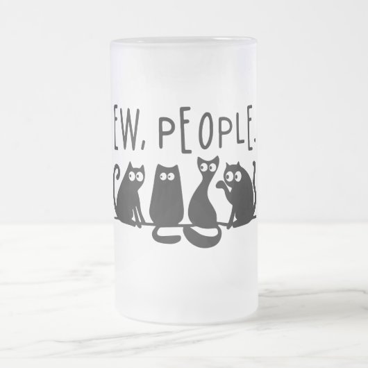 Jonge mensen Funny Meowy Black Cats Matglas Bierpul (Center)