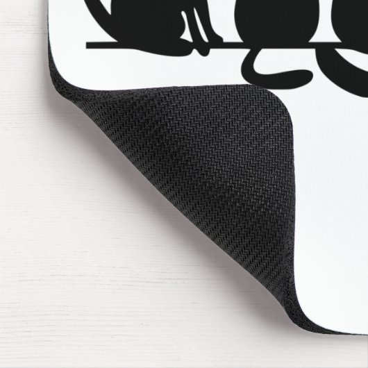 Jonge mensen Funny Meowy Black Cats Muismat (Hoek)