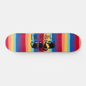 Jonge mensen Funny Meowy Black Cats Persoonlijk Skateboard (Horizontaal)