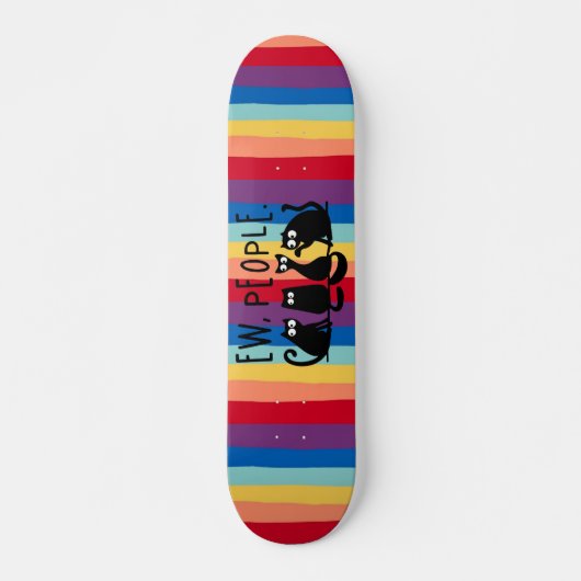 Jonge mensen Funny Meowy Black Cats Persoonlijk Skateboard (Voorkant)