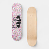 Jonge mensen Funny Meowy Black Cats Pouf Persoonlijk Skateboard (Voorkant)