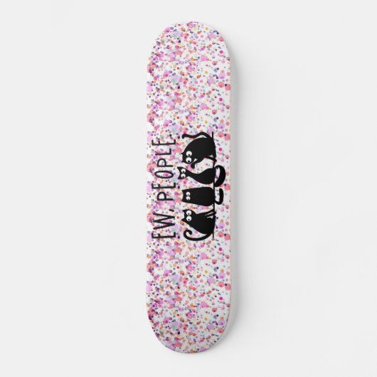 Jonge mensen Funny Meowy Black Cats Pouf Persoonlijk Skateboard (Voorkant)
