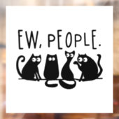 Jonge mensen Funny Meowy Black Cats Raamsticker (Vel 2)