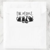 Jonge mensen Funny Meowy Black Cats Rechthoekige Sticker (Tas)