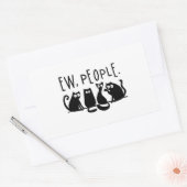 Jonge mensen Funny Meowy Black Cats Rechthoekige Sticker (Envelop)