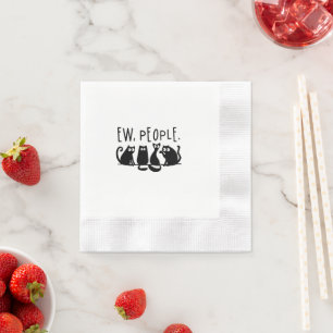 Jonge mensen Funny Meowy Black Cats Servet