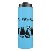 Jonge mensen Funny Meowy Black Cats Thermosbeker (Voorkant)