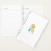 Jonge mensen Germs Pommeren die een gezichtsmasker Planner (Display)