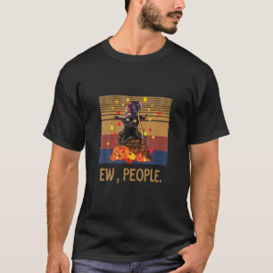 Jonge mensen kat zwarte kat Meowy Cat Love T-shirt