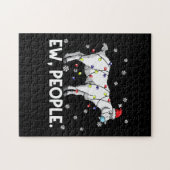 Jonge mensen krijgen cadeautjes voor schamele geit legpuzzel (Horizontaal)