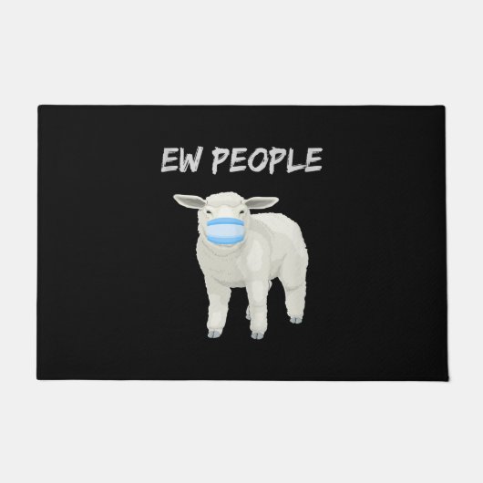 Jonge mensen schaapen of lammeren in een masker | deurmat (Voorkant)