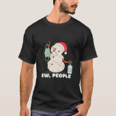 Jonge mensen, Snowman melten, Facemask en T-shirt (Voorkant)