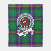 Jonge Moderne Clan Badge Tartan Plaid Fleece Deken (Voorkant)