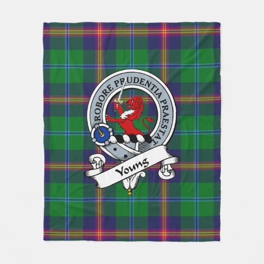 Jonge Moderne Clan Badge Tartan Plaid Fleece Deken (Voorkant)