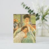 Jonge moeder die naait door Mary Cassatt (Staand voorkant)