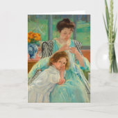 Jonge moeder die naait | Mary Cassatt Kaart (Voorkant)